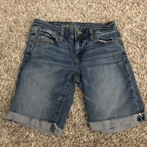 American Eagle Outfitters Womens Denim Shorts Cut-offs Size 0 Stretch